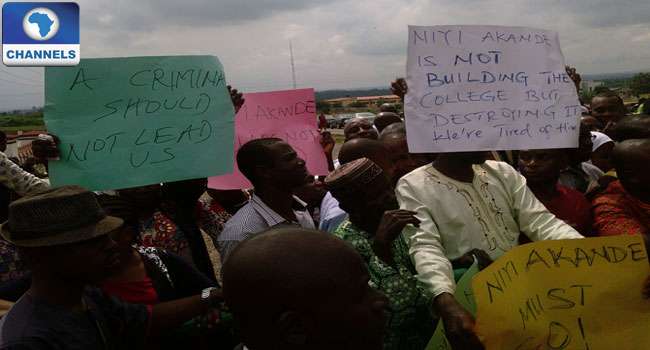 Ado Ekiti Polytechnic staff protest