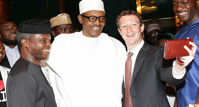 Mark Zuckerberg takes Selfie With Muhammadu Buhari