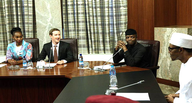 Muhammadu Buhari and Mark Zuckerberg