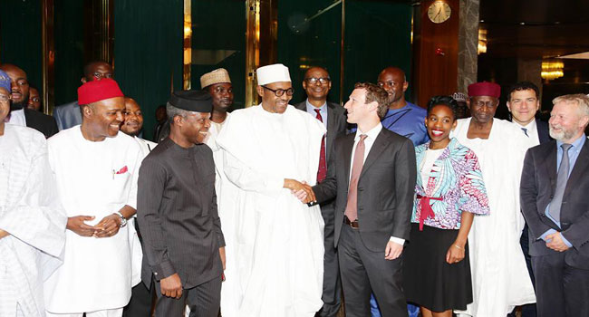 Muhammadu Buhari and Mark Zuckerberg