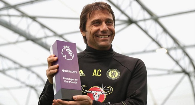 Conte, Hazard Win Manager, Player Of The Month Award