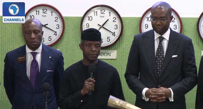 Osinbajo Visits NSE, Wants More Companies Listed