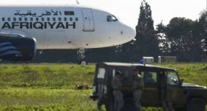 Libyan Plane Lands In Malta