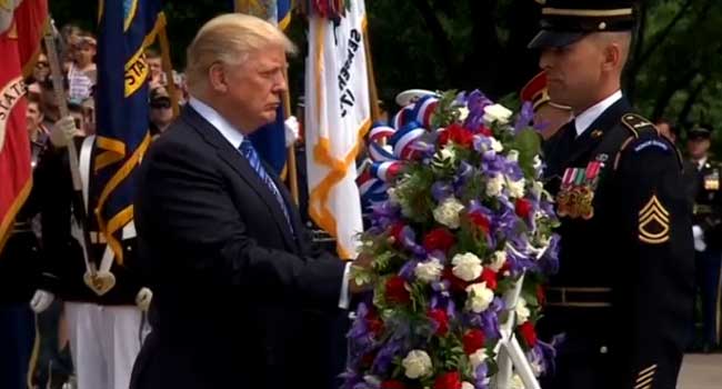 Trump Pays Tribute To Fallen U.S. Heroes