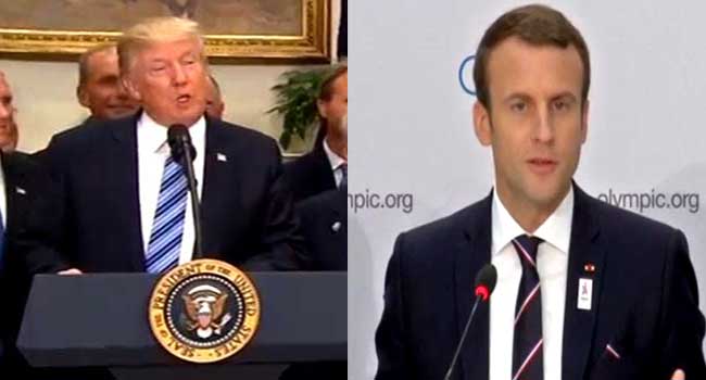 Trump, Macron Discuss Strengthening Security Cooperation