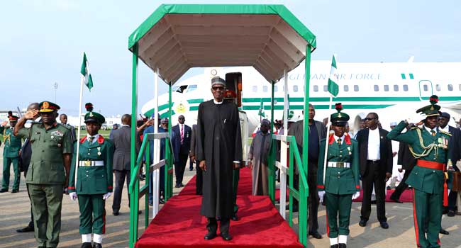 Saraki Welcomes President Buhari Back Home