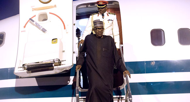 Buhari Arrives In Abuja After Attending UN General Assembly