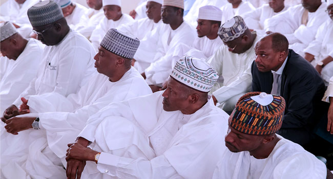 57th Independence Celebration: Buhari, Saraki Observe Special Juma’at Prayers