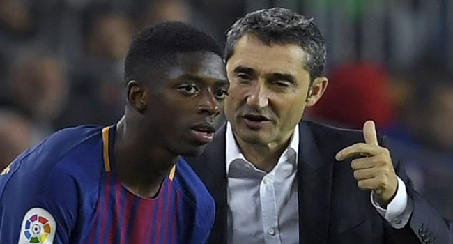 Valverde Says Barcelona Will Be Cautious With Dembele