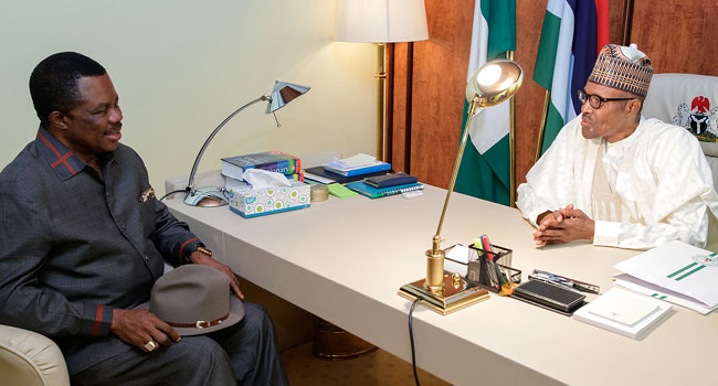 President Buhari Meets With Governor Obiano on October 3