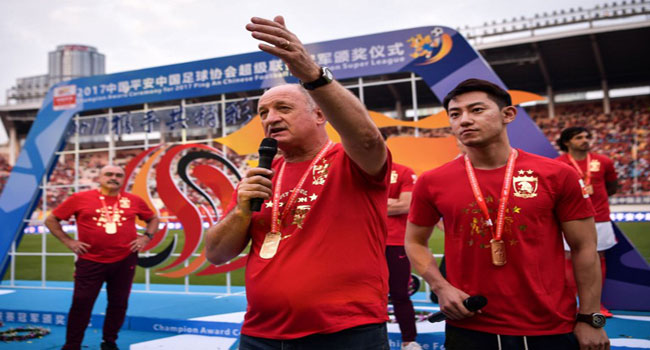 Guangzhou Evergrande Fans Celebrate Departing Scolari