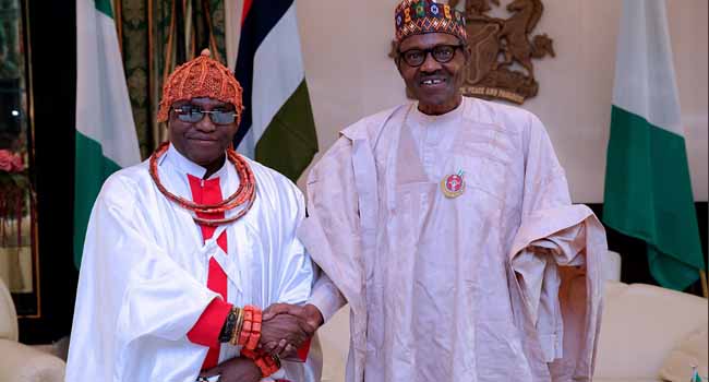 In Pictures: Oba Of Benin, Ewuare II Visits Buhari