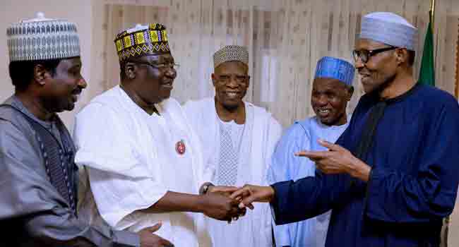 President Buhari Hosts Masari, Northern Senators In Daura