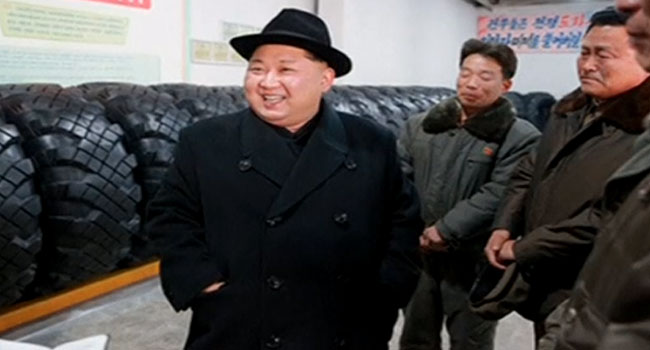 Kim Jong Un Visits Tire Factory For Missile Vehicle