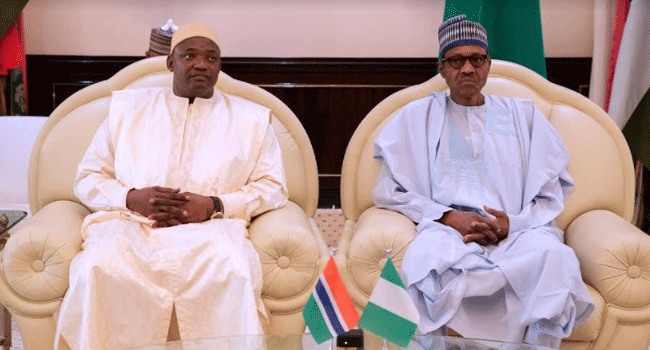 Gambian President Visits Buhari In Abuja