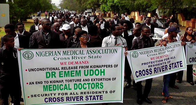 Medical Doctors Protest Kidnap Of Colleagues In Cross River