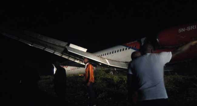 Dana Air Plane Overshoots Runway In Port Harcourt