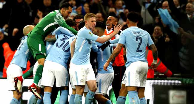 BREAKING: Manchester City Thrash Arsenal To Win English League Cup