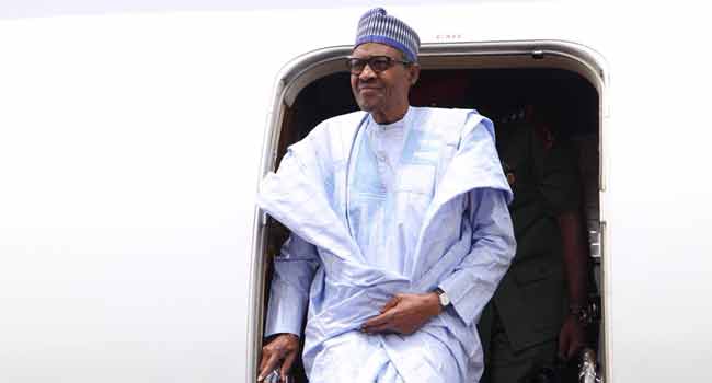 BREAKING: Buhari Arrives Kaduna To Inaugurate Locally Made Drone