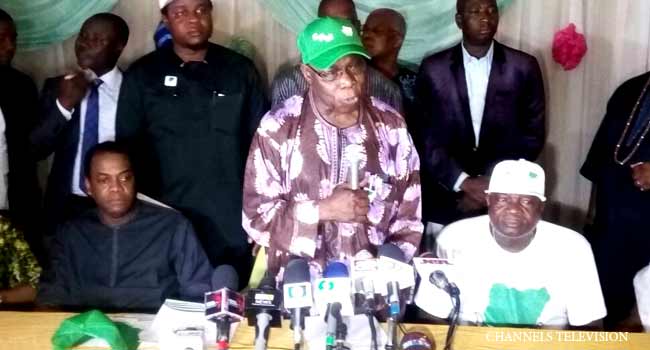 Coalition For Nigeria: Duke, Oyinlola Witness Obasanjo’s Registration