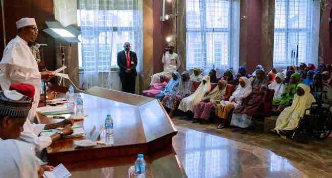 Pursue Your Dreams Without Fear, Buhari Tells Dapchi Schoolgirls