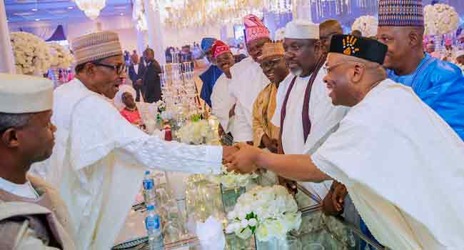 Buhari, Governors Attend Osinbajo's Daughter's Wedding