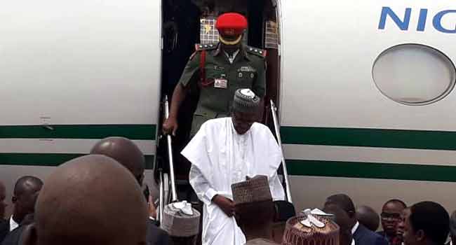 President Buhari Arrives Bauchi