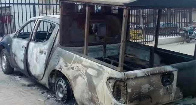 Vehicles, Other Valuables Destroyed In Offa Banks Robbery