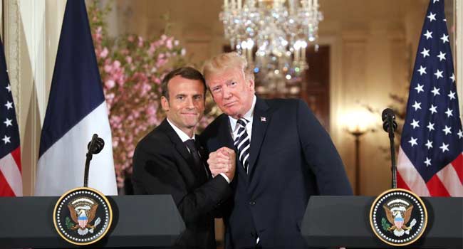 Trump, Macron Call For 'New' Nuclear Deal With Iran