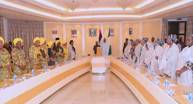 Buhari meets govs wives President Buhari Receives Wives Of State Governors • Channels Television