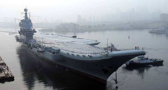 First China-Made Aircraft Carrier Starts Sea Trials