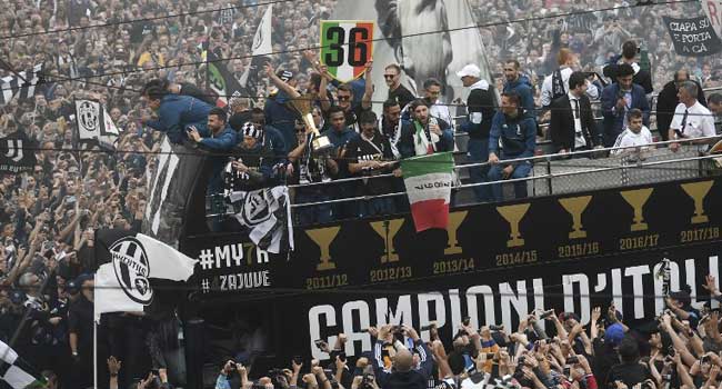 Juventus 2017-18 Serie A Championship Celebrat