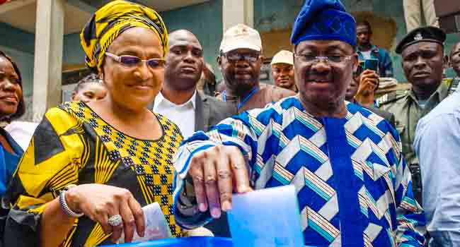 Oyo LG Polls: Ajimobi, Wife Vote In Oluyole