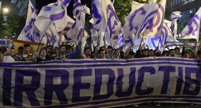 Real Fans Rejoice At Bernabeu After European Success