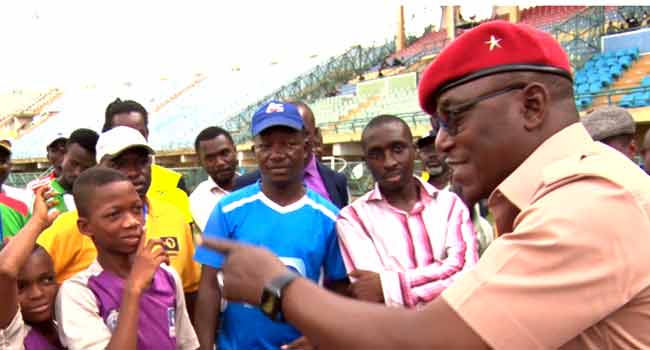 Dalung Visits Players, Seeks Sports Development At Grassroots