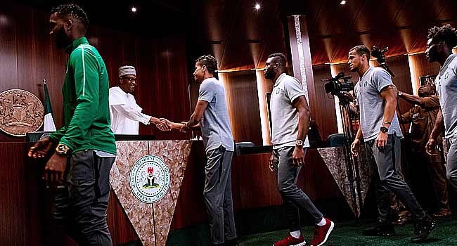 Super Eagles and Buhari 1 Buhari Praises Super Eagles • Channels Television