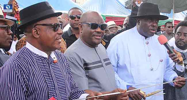 Wike projects Wike Accuses FG Of Withholding Rivers State's Funds • Channels Television