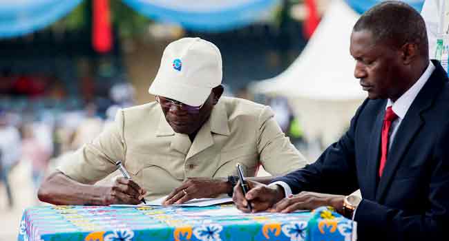 [UPDATED] APC Swears In Oshiomhole As National Chairman