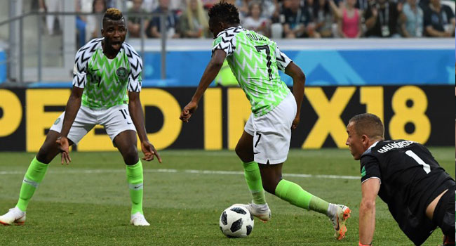 Ahmed Musa Beats Iceland Keeper Russia 2018 1 Nigeria's Thrilling Victory Over Iceland In Photos • Channels Television