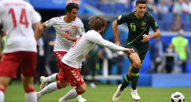 World Cup: Denmark Hold Australia To 1-1 Draw