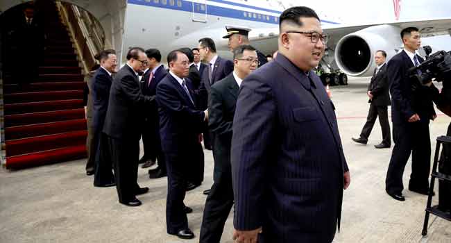North Korean Leader Arrives Singapore For Historic Trump Summit