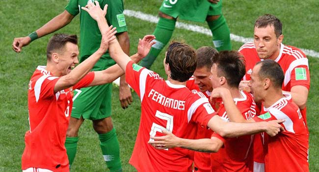 Cheryshev Stars As Russia Thump Saudi Arabia In World Cup Opener