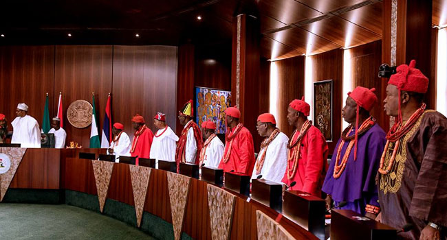 Buhari and isoko leaders 'I Will Look Into 13% Derivation,' Buhari Promises Isoko Leaders • Channels Television