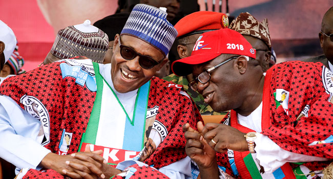 Buhari Asks Ekiti People To ‘Grow Beyond Stomach Infrastructure’, Vote Fayemi