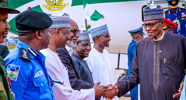 Buhari returns 2 1 Buhari Returns To Abuja After 3-Day Visit To Netherlands • Channels Television