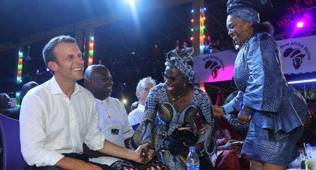 Macron Has Fun At Afrika Shrine With Femi, Angelique Kidjo, Ambode, Others