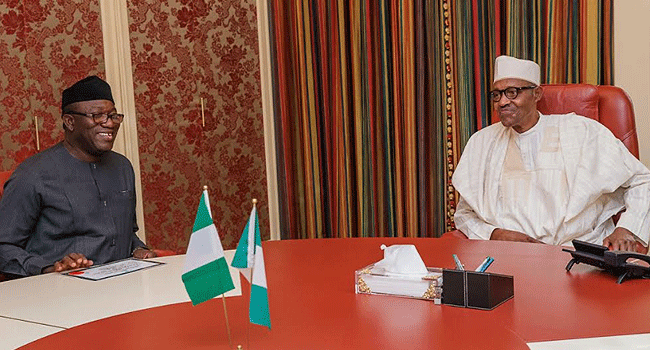 fayemi and buhari Fayemi Visits Buhari After Ekiti Election Victory • Channels Television