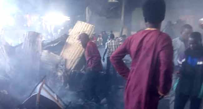 Warehouses Destroyed As Fire Razes Terminus Market In Jos