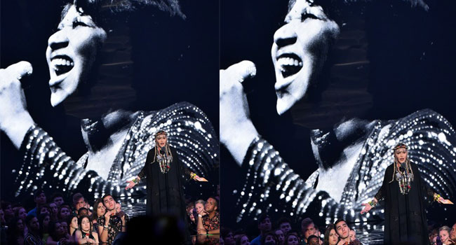 Music World Mourns Aretha Franklin At MTV Video Awards