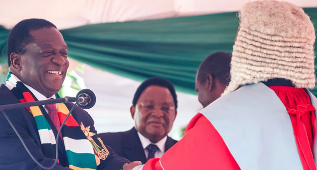 Mnangagwa Emmerson Emmerson Mnangagwa Sworn In As President Of Zimbabwe • Channels Television